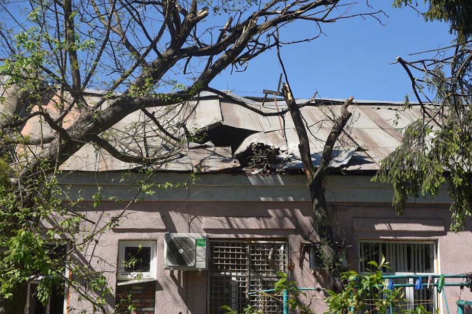 Последствия обстрела Тёткина 19 мая