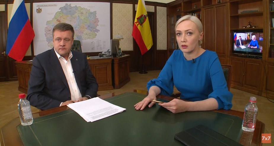 Николай Любимов во время прямого эфира