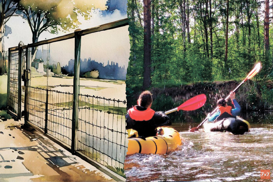 Коллаж нейросети «Генерач» и фото из паблика «Токсовские озера»