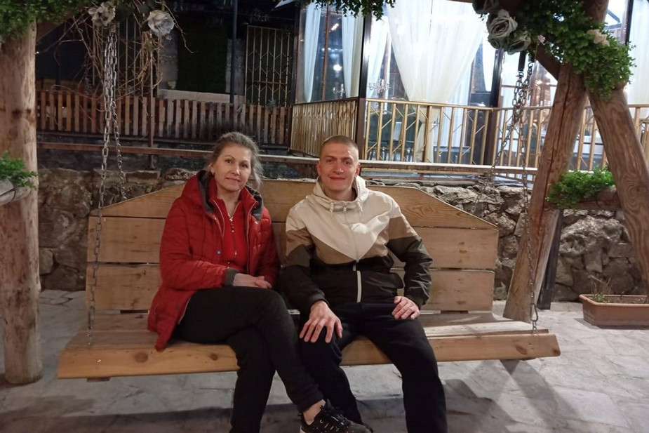 Елена Лебедь и ее сын Сергей