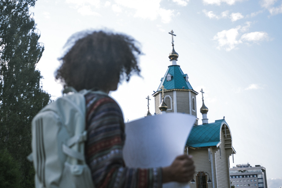 Фёдор Калинин на пикете в Кирове 23 июля