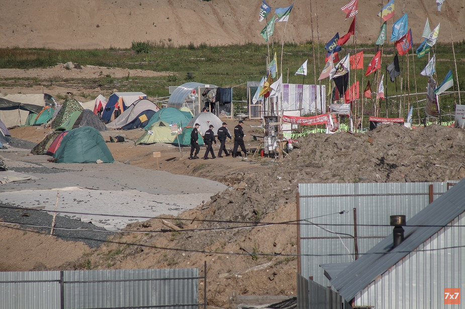 Протестный лагерь на станции Шиес