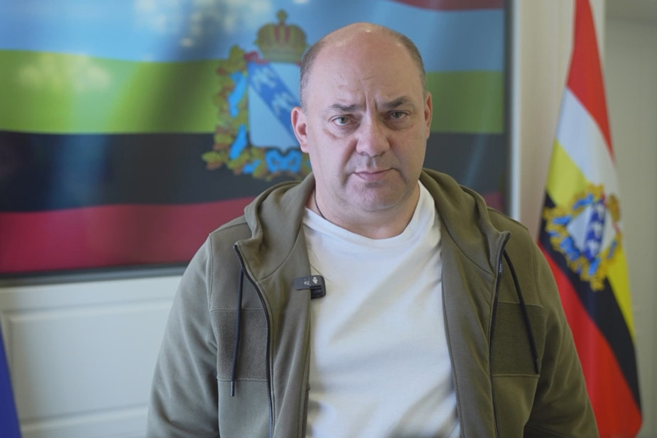 Скриншот из видеообращения врио губернатора Курской области Алексея Смирнова