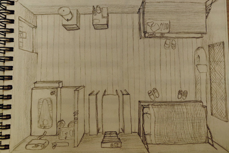 Рисунок ИВС, где находилась Дарья