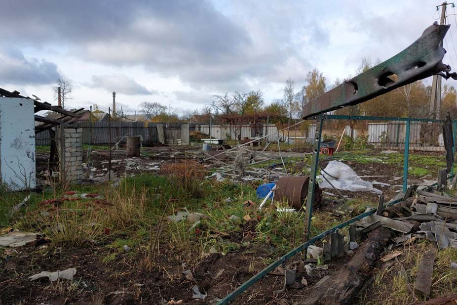 Последствия обстрела Белой Берёзки осенью 2022 года. Фото правительства Брянской области