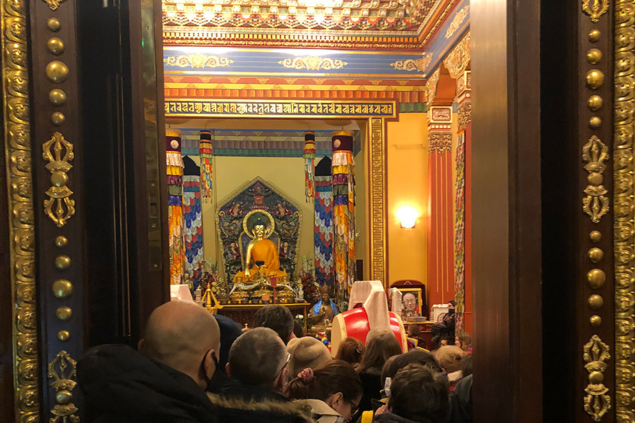 Бурятский обряд Дугжууба в петербургском дацане в 2021 году. Фото из личного архива Александры Гармажаповой