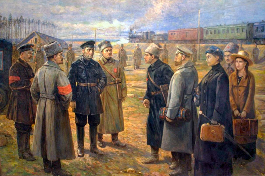 «Передача семьи Романовых Уралсовету». Картина Владимира Пчелина, 1927 год. Фото: Wikimedia