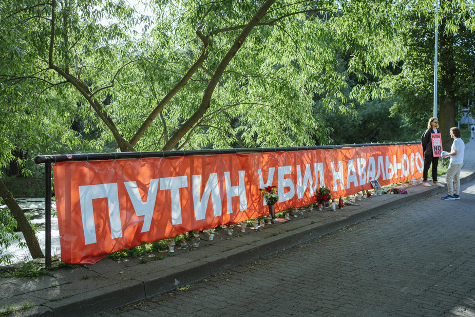 Акция в честь дня рождения Алексея Навального, 4 июня 2024 года. Вильнюс