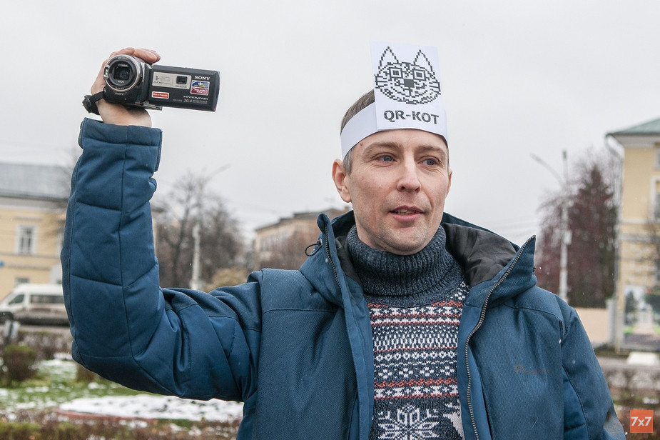 Акция против принятия закона о QR-кодах в Костроме 20 ноября. Фото Алексея Молоторенко