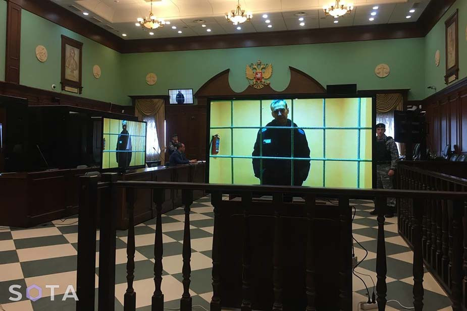 Алексей Навальный на суде по видеосвязи из колонии