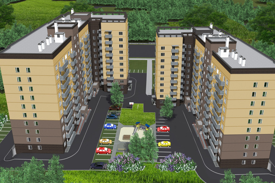 Эскиз нового жилого комплекса с сайта 'Гражданстроя'