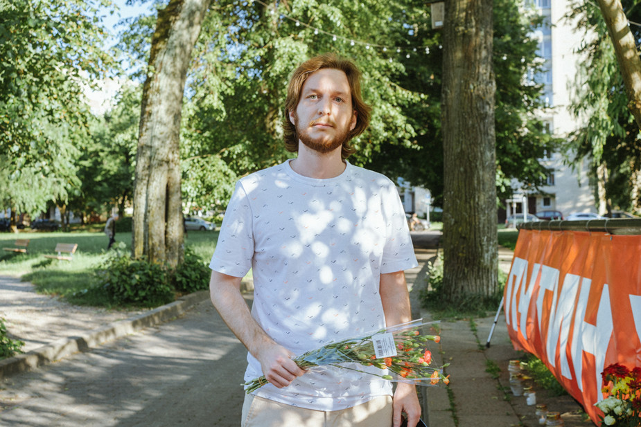 Акция в честь дня рождения Алексея Навального, 4 июня 2024 года. Вильнюс