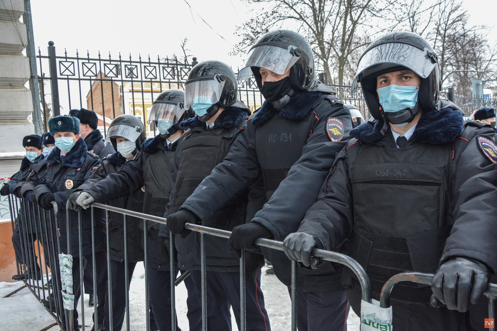 Акция в поддержку Навального в Пензе 23 января