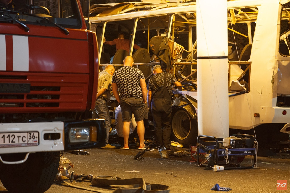 Фото с места взрыва в Воронеже 12 августа. Фото Сергея Федулова
