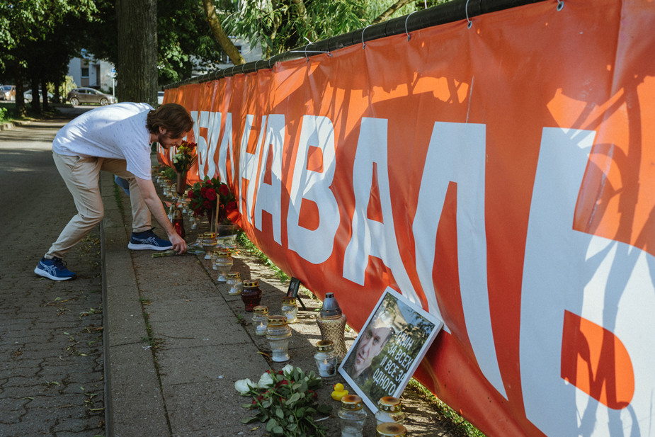 Акция в честь дня рождения Алексея Навального, 4 июня 2024 года. Вильнюс
