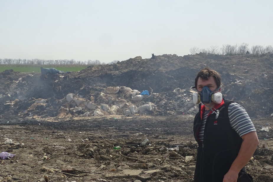 Рейд на горящий мусорный полигон в Славянском районе Краснодарского края в 2018 году