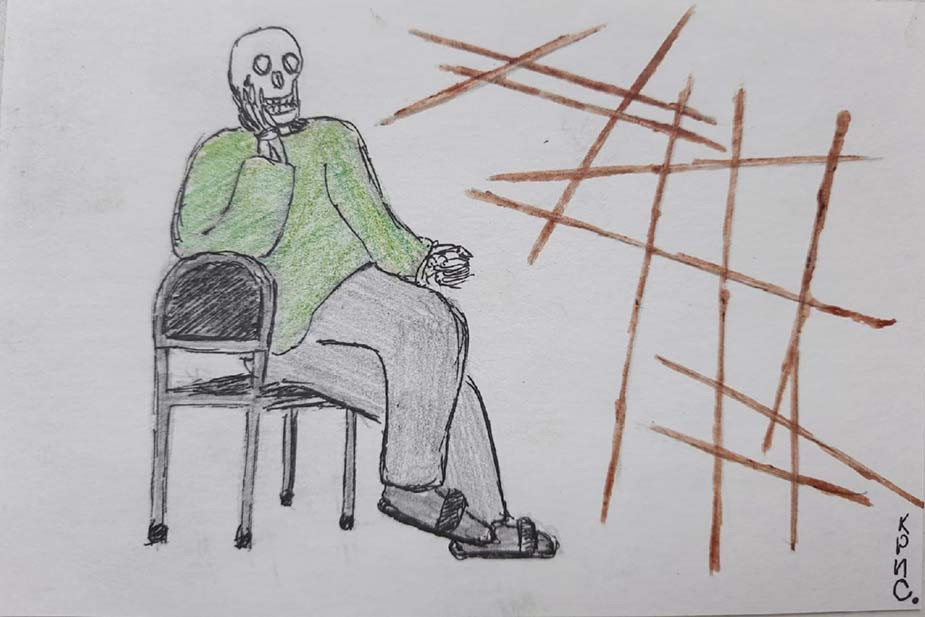 Открытка, которую акционист Павел Крисевич прислал Оксане из СИЗО. Фото предоставлено героиней материала