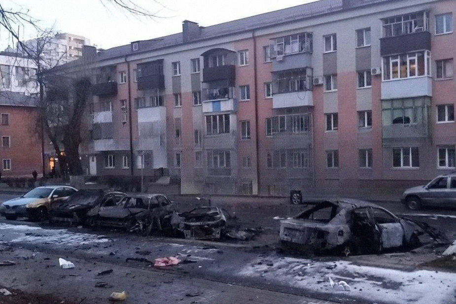 Место одного из «прилетов» в районе Центрального парка Белгорода