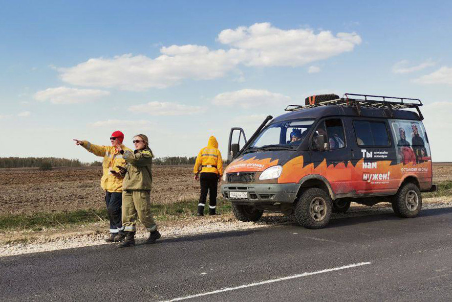 Пожарная машина добровольных пожарных